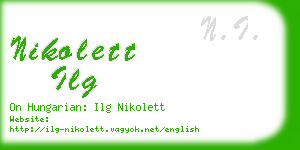 nikolett ilg business card